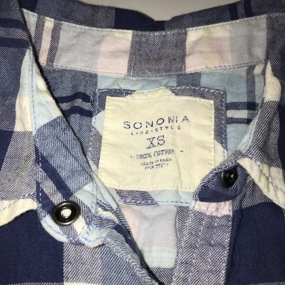 Sonoma brand plead fitted shirt - Picture 3 of 4